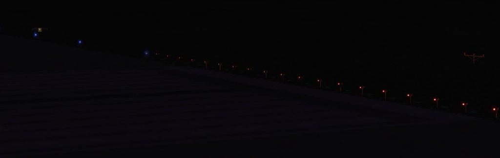 runway threshold lights red